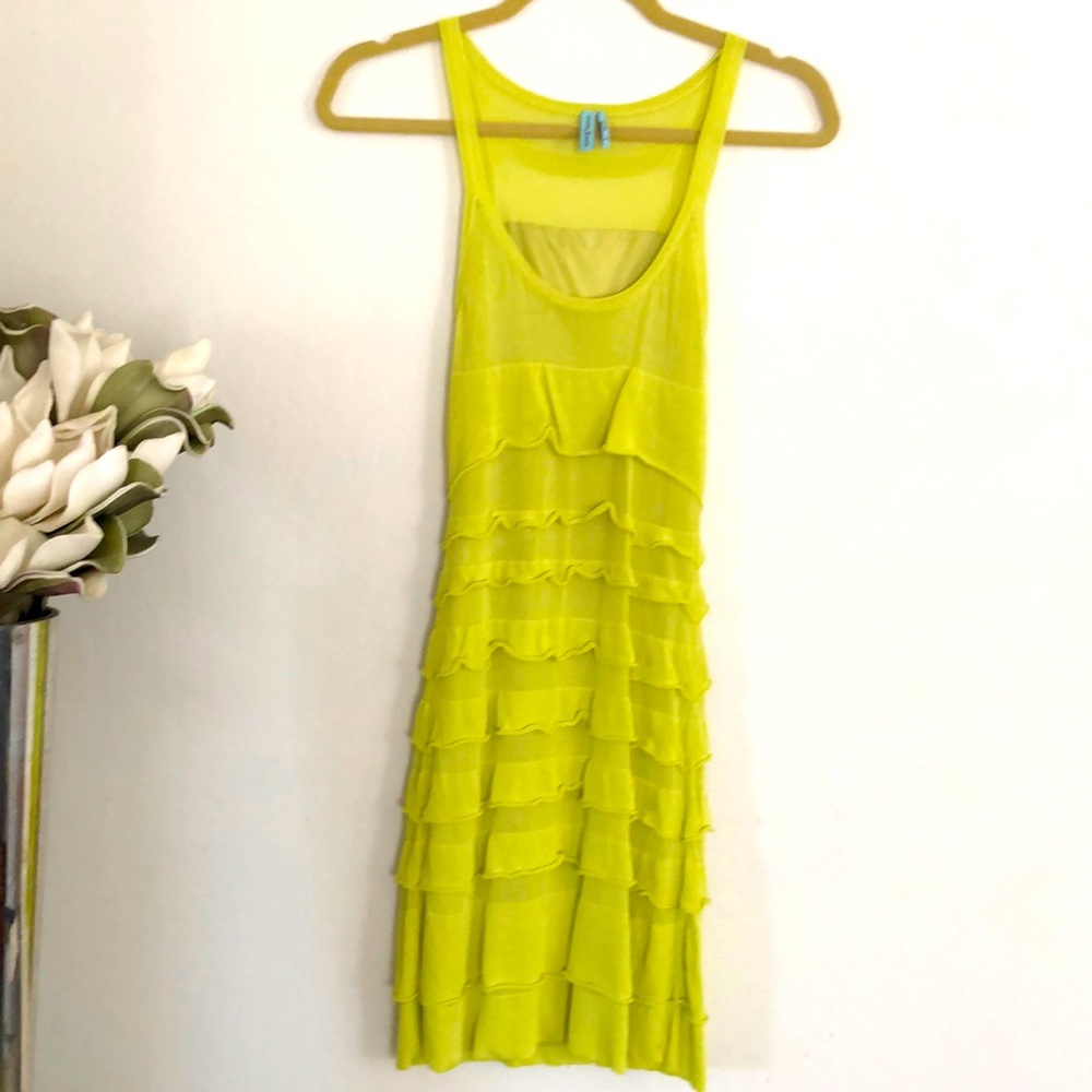 Marciano Lime green summer mini dress